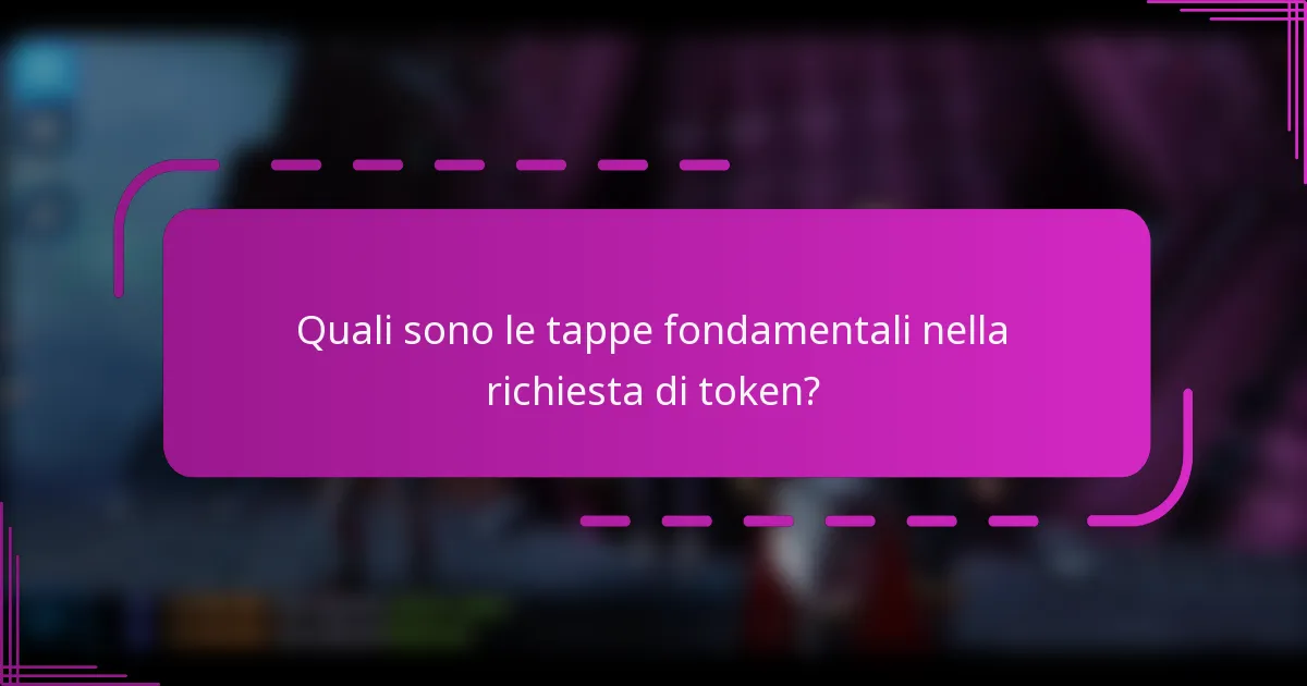 Quali sono le tappe fondamentali nella richiesta di token?
